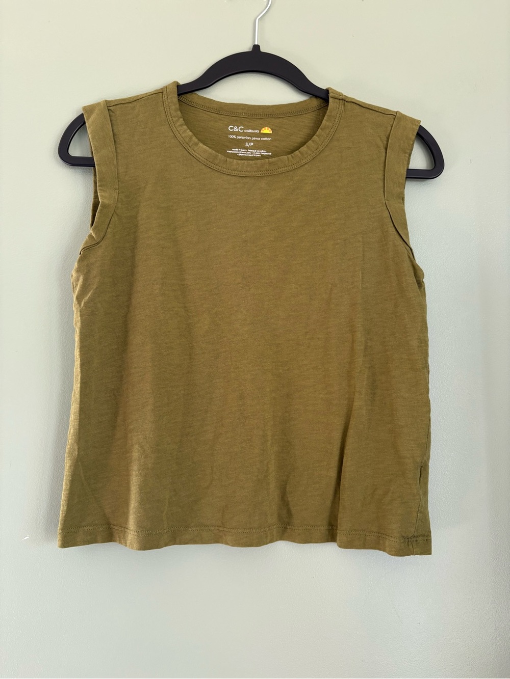 C&C California Olive Green Crewneck Tank